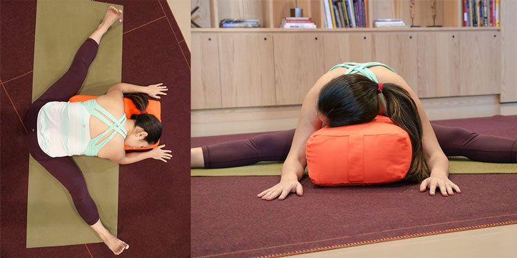 splits yoga bolster