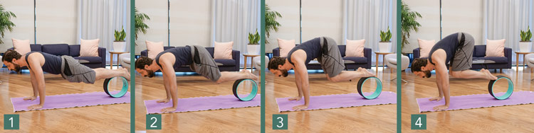 yoga wheel core exercises